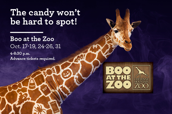 Join us for Boo at the Zoo, October 17-19, 24-26 & 31, 2025
