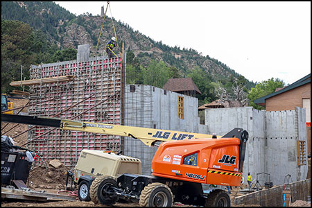 Construction for The Giraffe Project barn July 2025
